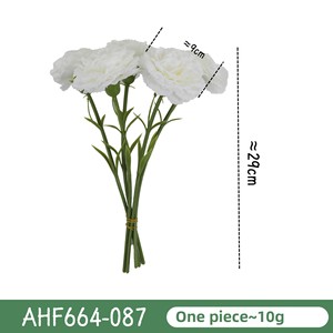 Decoración de la boda del hogar Clavel de flores artificiales para paisajismo - Product Image 6