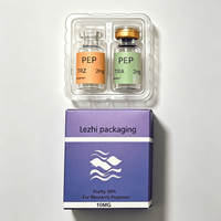 Flacon vide personnalisable pour emballage pharmaceutique, boîte pliable en papier de 3 ml pour peptides avec plateau en plastique