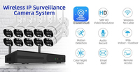 Système de vidéosurveillance sans fil 10CH 5MP Bullet, kit de caméra NVR, EseeCloud, vision nocturne extérieure, sécurité IP WIFI, kit de caméra CCTV