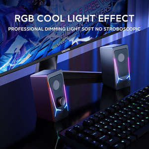 Haut-parleurs de bureau RGB 2.0 canaux pour PC, stéréo, pour jeux, compatibles CKD SKD - Product Image 5