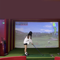 Banana Land Grand écran d'impact de golf intérieur Écran de simulateur d'écran à cadre fixe Jeu de golf de simulation haut de gamme