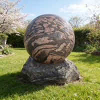 Fontaine d'eau flottante pour la décoration de la maison, boules de pierre roulantes, fontaine extérieure en pierre naturelle, marbre