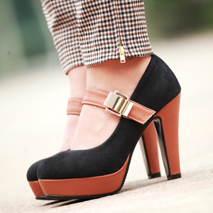Calzado De Dama Low Pumps Trendy Wedge Sandals Women Footwear <b>Block</b> Chunky <b>Heels</b> - Product Image 2