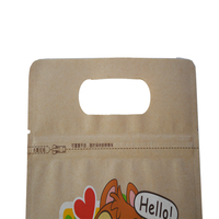 Personnalisé Imprimé Zip Verrouillage Plat Bas Transparents Compostables Stand Up Pouch Premium Kraft Papier De Sucrerie Goutte À Goutte Café Emballage Sacs