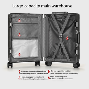 Koper bagasi berpergian kapasitas besar, koper troli kunci TSA - Product Image 5