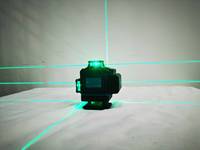 Niveau laser rotatif 4D 16 lignes avec trépied 1m, faisceau vert, auto-nivelant industriel/bricolage, batterie lithium 18650, portée 50m