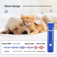 AUX/Auxes 4-in-1 Tierpflege-Set Geräuscharm 52dB Hundeschermaschine Waschbare Klinge Nagelschleifer 4 Aufsteckkämme 110-240V