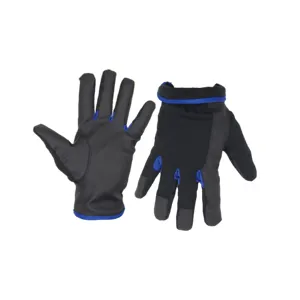 PRI安全机械耐冲击工作手套，手手套耐切割聚氨酯安全手套工作保护灰黑色m-xl