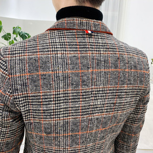 <span class=keywords><strong>Blazer</strong></span> <span class=keywords><strong>Homme</strong></span> Coupe Slim de Mode pour Affaires, Veste à <span class=keywords><strong>Carreaux</strong></span> Décontractée - Product Image 5