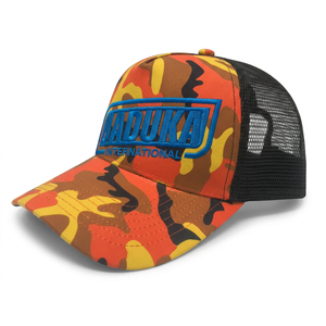 2027 Custom <b>Camo</b> Pattern Waterproof 100% Polyester 5-Panel Adjustable Trucker Hat Embroidered Patch Logo on front Baseball <b>Cap</b> - Product Image 2