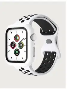 Voor Apple Smart Watch Vlinder Gesp Dual Color Siliconen Band Voor Iwatch Band Smart Armband Fit Voor Applewatch 1/2/3/4/5/6/