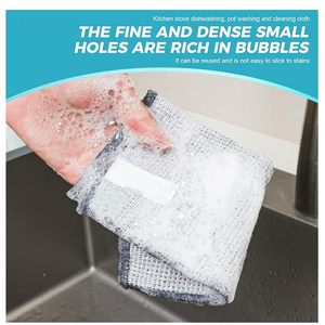 Chiffon à vaisselle non rayant, nettoie rapidement, élimine les saletés tenaces, multi-surfaces, chiffon de <span class=keywords><strong>nettoyage</strong></span> sûr pour les travaux quotidiens - Product Image 6