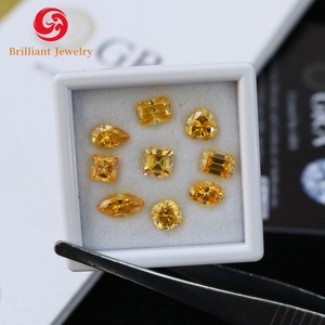 Certificado GRA Corte ovalado VVS Moissanite Piedra preciosa suelta Oro Amarillo Granate Naranja Rojo Moissanite 8 Corazón 8 Flecha - Product Image 4
