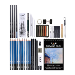 Su misura 50psc abbozzo disegno Kit arte matita Set grafite matita Eraser professionale accessorio disegno scuola matita - Product Image 2