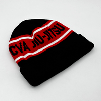 Bonnet de pêcheur vintage en acrylique 100% tricoté, brodé et personnalisé, avec doublure jacquard et nœuds, pour l'hiver et la plage, avec logo personnalisé