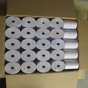 Papel para Recibos POS Personalizado OEM de 80x70 mm, Sin BPA, 55 g/m², Papel para Cajas Registradoras de 80 mm de Alto Brillo para Cajeros Automáticos - Product Image 5