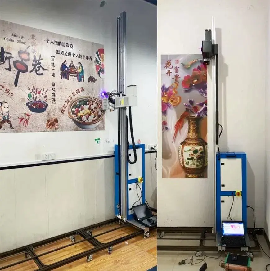 Digitale Hoge Resolutie Verticale Muur Printer Machine 3d Muur En Vloer Printer Voor Kleine Bedrijven