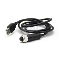 Cable USB a M12 Macho de 5 Pines, Conector de 5 Pines con 2m