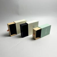 Boîte à Bijoux et d'Emballage Personnalisable de Luxe en Carton Rigide Coulissante avec Tiroirs pour Bagues et Parfum, Dorure à Chaud et Vernis Sélectif UV
