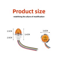 Feux de position latéraux bicolores de 1,25 pouce en forme de pastèque pour camions et remorques, lampe d'avertissement, feux de gabarit décoratifs