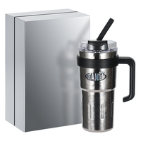 Ensemble de tasses Panda en titane à double paroi avec isolation sous vide de 800 ml, bouteille d'eau en titane pur pour coffret cadeau