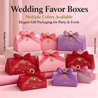 Boîte cadeau triangulaire pour fleurs, bonbons, mariage, Saint-Valentin, anniversaire, fête, avec ruban