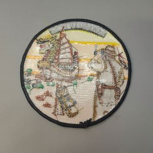 Patchs en tissu chenille 3D brodés sur mesure, écologiques, à thermocoller, avec logo personnalisé pour chapeaux et vêtements - Product Image 3