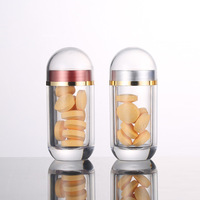 10ml 30ml large bouche Capsule forme récipient hermétique en plastique pharmaceutique pilule Capsule bouteilles pour tablette