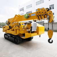 Mini-grue araignée de 1 tonne sur chenilles en caoutchouc pour flotte de location et travaux de levage en intérieur pour entrepreneurs, usage quotidien