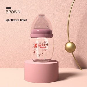 ขวดนมแก้วสำหรับทารกแรกเกิด ป้องกันท้องอืด ปากกว้าง 120 มล. ทนความร้อนสูง แบบกำหนดเอง - Product Image 3