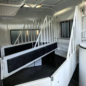 HERUI Australia Standard 2-Horse Semi-<b>trailer</b> Float <b>Trailer</b> Angle Load Double Axle Electric Brakes 3T Payload High <b>Trailers</b> - Product Image 5