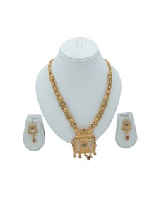DIVYORO Elegant Ornate Bloom Gold <b>Statement</b> <b>Necklace</b> Set Traditional Gold Plated Jewelry for Women Wedding Festival Party Wear - Product Image 1