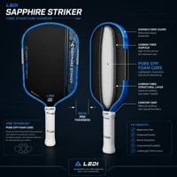 Raquette de pickleball FiveK approuvée par l'USAPA, en fibre de carbone brute T700, noyau explosif en EPP pur de 16 mm, série à motif ondulé