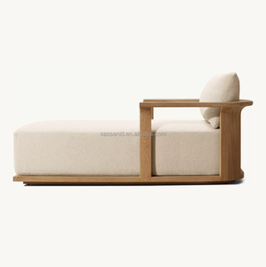 Sassanid Outdoor Teak Furniture Diseño escandinavo <span class=keywords><strong>Lagos</strong></span> Teak Chaise - Product Image 2