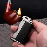Briquet de tuyau de tabac multifonction de haute qualité flamme inclinée classique pour pipes à fumer cadeaux d'affaires boîte-cadeau emballée