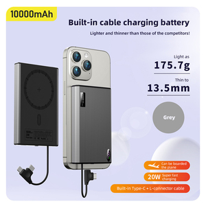 แบตสำรองพกพา 10000mAh พร้อมสายชาร์จ Type C กำลังไฟ 20W บางเฉียบ 13.5 มม. พกพาสะดวกสำหรับกิจกรรมกลางแจ้ง - Product Image 6