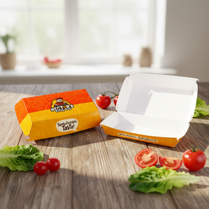 Caja para <span class=keywords><strong>Comida</strong></span> Caliente Personalizada para Restaurantes, Caja para Hot Dogs Biodegradable, Resistente al Aceite, Estilo Vintage, Ecológica, Creativa, a la Moda, para Empacar Alimentos - Product Image 1