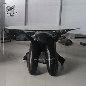 Scultura Moderna BLVE a Grandezza Naturale, Base per Tavolino da <span class=keywords><strong>Caffè</strong></span> in Bronzo con Statua di Donna Nuda - Product Image 5