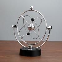 Décoration de bureau à mouvement perpétuel en argent, pendule de Newton miniature, berceau de Newton électrique, cadeau pour la maison ou le bureau