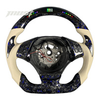 Volant sport en fibre de carbone forgée bleue personnalisé pour BMW E90 Série 3 330i 328xi 325i 320i 318i 2005-2012, amélioration de l'intérieur