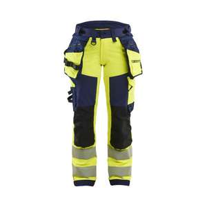 BLAKLADER - 702216483389D25 <b>Women</b>’s Hi-Vis <b>trousers</b> 4-way <b>stretch</b> Hi-vis yellow/navy blue - EAN 7330509927090 HI-VIS WORKWEAR - Product Image 4