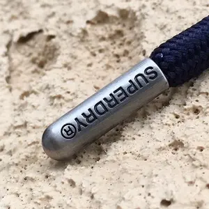 High quality Custom Logo Metal aglets hoodies string aglet engrave lace tip hoodie string tips