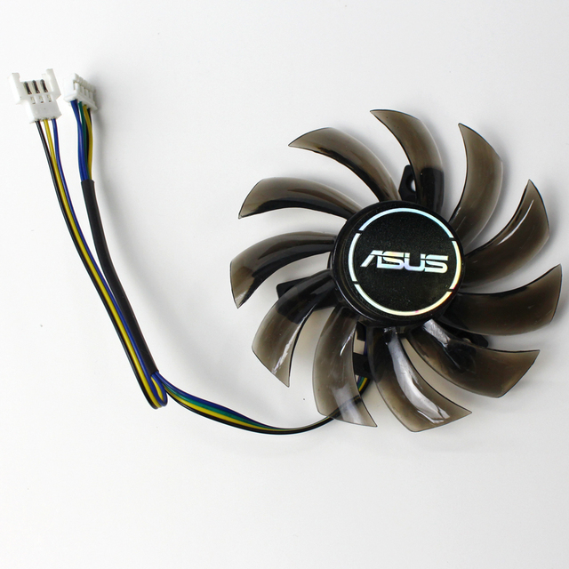 T128010SU Cooler Fans GTX660 GPU 75mm 4PIN Graphics Card Plastic Heatsink for ASUS GTX 660 750 760 1050 Ti R7 260X Processors