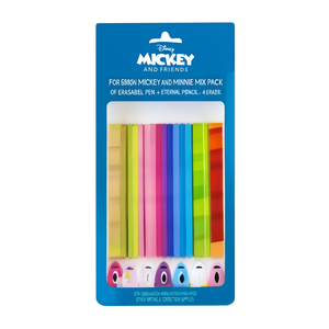 For Dis-ney Mickey and Minnie Mix-Pack of <b>Erasable</b> Gel <b>Pen</b> + Eternal Pencil + 4 Erasers, Multicolour - Product Image 2
