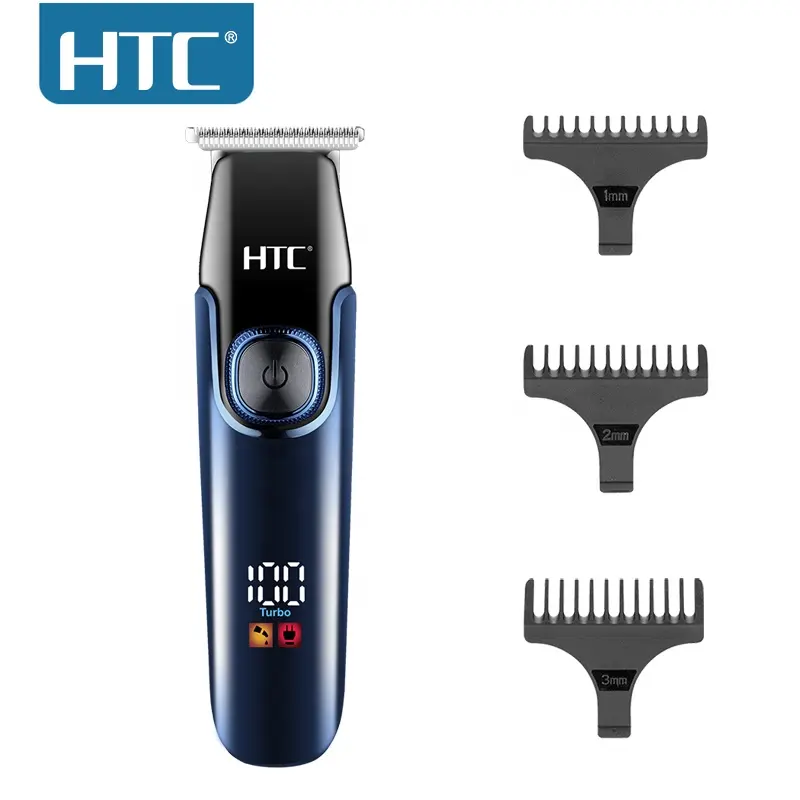 HTC AT-588 Black Diamond Design Hair Clipper Professional Fading Hair Cutting Machine Zero Cutting
