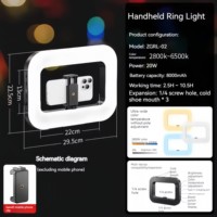 Excellent éclairage annulaire LED pour vidéastes, lumière selfie 5600K, stabilisateur vidéo pour smartphone avec télécommande pour le tournage