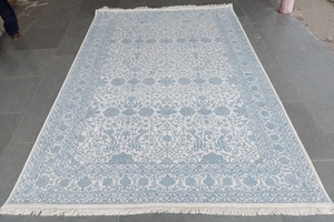 Alfombra Persa de Lana Anudada a Mano de Lujo - Alfombra Floral Hecha a Mano - Product Image 3