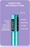 Stylo de tatouage sans fil rechargeable à moteur sans balais, vitesse réglable 5000-12000 tr/min, affichage numérique LED, permanent