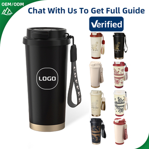 Gobelets de voyage en gros personnalisés avec logo, en acier inoxydable, isolés sous vide, à double paroi, avec paille, pour café et bureau - Product Image 1