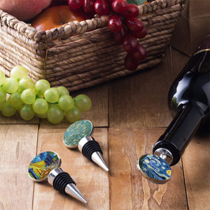 New Van Gogh <b>wine</b> stopper with floral and starry sky design, detachable for <b>wine</b> bottles and condiments, a great cross-border - Product Image 3